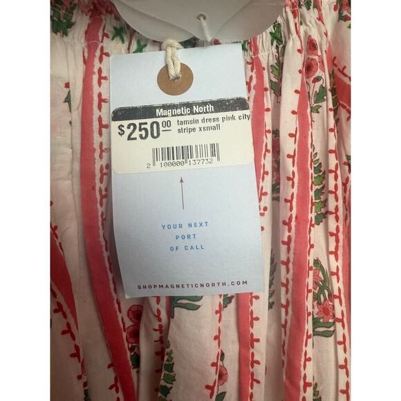 Pink City Prints Tamsin Dress - Pink City Stripe NWT Sz. XS - Picture 4 of 8